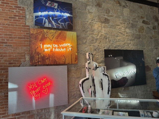 Neon Art - YOU CAN'T PAINT OVER MY HEART